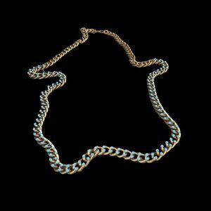 Premier Designs Free Spirit Gold-Tone Chain Necklace with Turquoise Accents